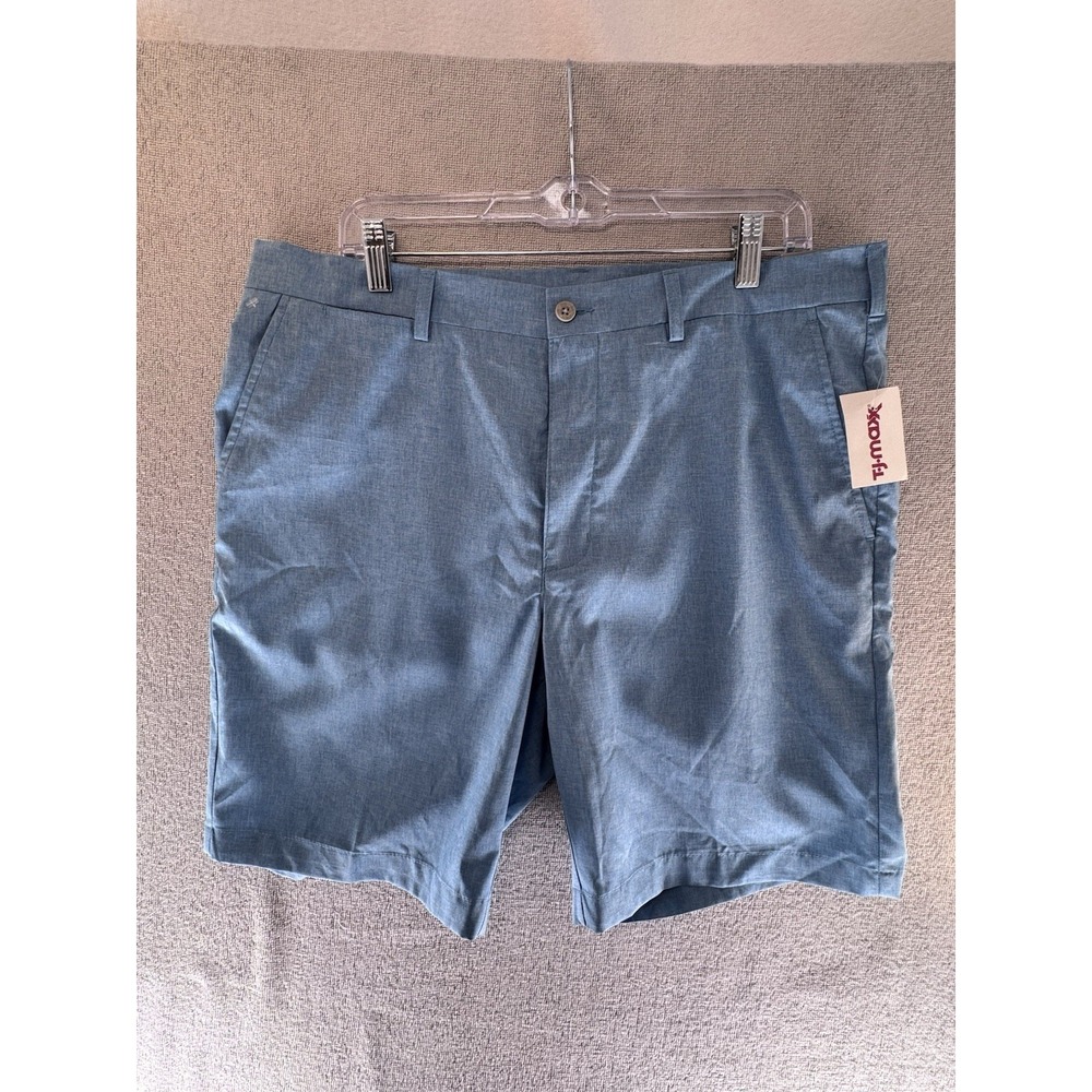 PGA TOUR Golf Shorts Mens 36 Light Blue Performance Stretch Flat Front NWT
